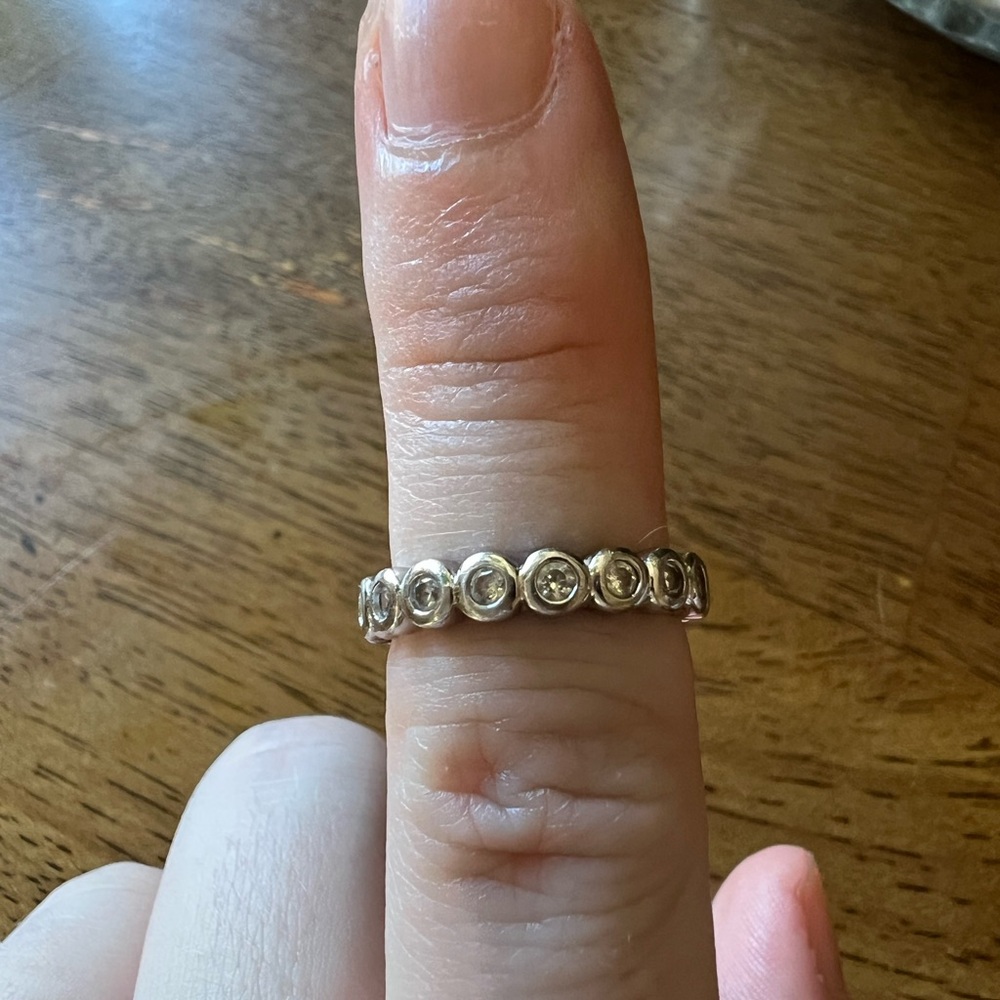 Absolute (CZ - HSN) Bezel Set Eternity Band